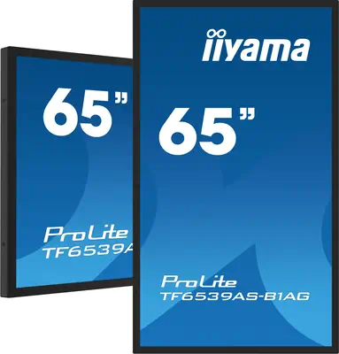 iiyama TF6539AS-B1AG Écran d'affichage dynamique En forme de kiosk 163,8 cm (64.5") LED 435 cd/m² 4K - Ecran Numérique Interactif - visuel 1