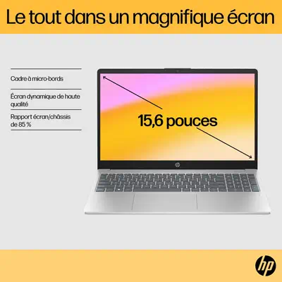 HP 15-fc0103nf AMD Ryzen™ 5 7520U Ordinateur portable HP - visuel 1 - hello RSE - Design durable