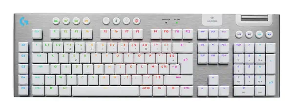 Logitech G G915 X LIGHTSPEED clavier Gaming USB + RF Wireless + Bluetooth AZERTY Français Blanc - Pack Clavier, souris - visuel 1