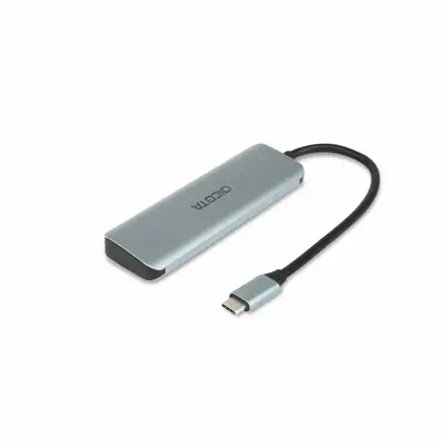 DICOTA D32061 hub & concentrateur USB Type-C 10000 Mbit/s Argent - Dicota - Station d'accueil pour portable - visuel 2