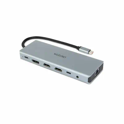 DICOTA D32065 hub & concentrateur USB 3.2 Gen 1 (3.1 Gen 1) Type-C Argent - Dicota - Station d'accueil pour portable - visuel 2
