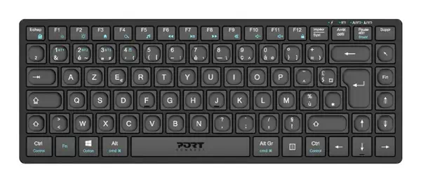 Port Designs 911001FR clavier maison/bureau RF sans fil + Bluetooth AZERTY Français Noir - Clavier - visuel 1