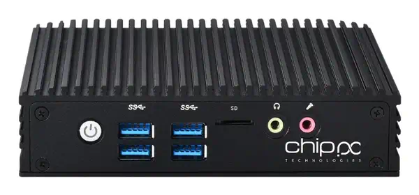 Chip PC ID PC 2 LAN Intel® N N100 8 Go DDR4-SDRAM 256 Go SSD Windows 11 Pro Mini PC Noir - Client léger - visuel 4