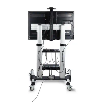 Support TV à Roulettes pour Écrans Plats de 60 à 100 pouces jusqu'à 100 kg, Réglage en Hauteur par M - StarTech - Accessoire Vidéoprojecteur - visuel 4