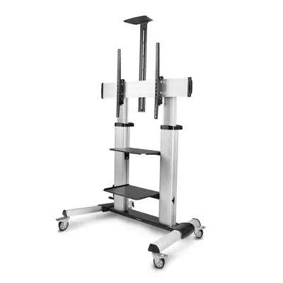 Support TV à Roulettes pour Écrans Plats de 60 à 100 pouces jusqu'à 100 kg, Réglage en Hauteur par M - StarTech - Accessoire Vidéoprojecteur - visuel 1