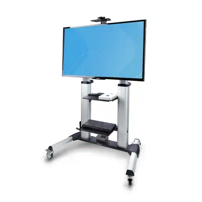 Support TV à Roulettes pour Écrans Plats de 60 à 100 pouces jusqu'à 100 kg, Réglage en Hauteur par M - StarTech - Accessoire Vidéoprojecteur - visuel 3