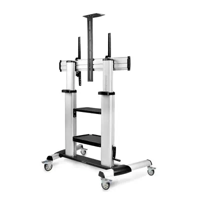 Support TV à Roulettes pour Écrans Plats de 60 à 100 pouces jusqu'à 100 kg, Réglage en Hauteur par M - StarTech - Accessoire Vidéoprojecteur - visuel 2