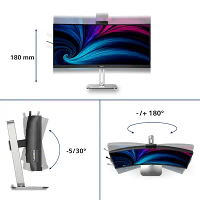 Philips 6000 series 34B2U6603CH/00 écran plat de PC 86,4 cm (34") 3440 x 1440 pixels Wide Quad HD LC - Ecran Ordinateur - visuel 5