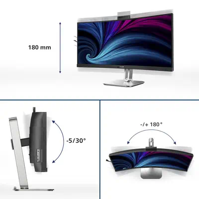 Philips 6000 series 34B2U6603CH/00 écran plat de PC 86,4 cm (34") 3440 x 1440 pixels Wide Quad HD LC - Ecran Ordinateur - visuel 10