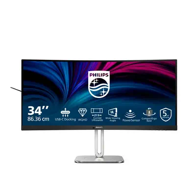 Philips 5000 series 34B2U5600C/00 écran plat de PC 86,4 cm (34") 3440 x 1440 pixels Dual QHD LCD Gri - Ecran Ordinateur - visuel 1