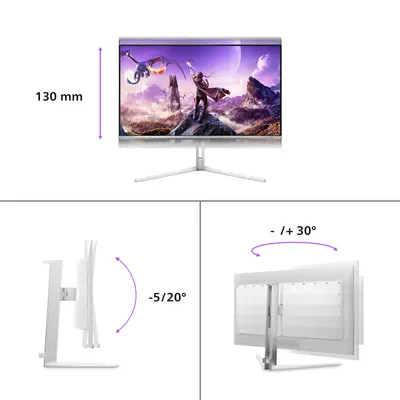 Philips Evnia 8000 32M2N8900/00 écran plat de PC 80 cm (31.5") 3840 x 2160 pixels 4K Ultra HD QD-OLE - Ecran Ordinateur - visuel 4