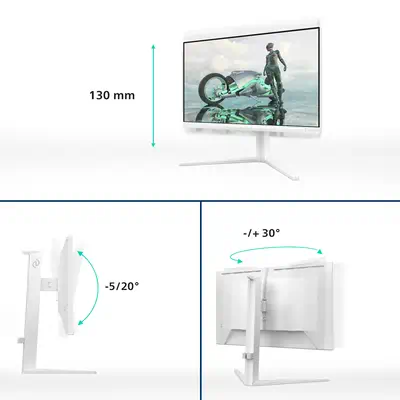 Philips Evnia 24M2N3201A/00 écran plat de PC 60,5 cm (23.8") 1920 x 1080 pixels Full HD LCD Blanc - Ecran Ordinateur - visuel 7