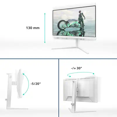 Philips Evnia 27M2N3201A/00 écran plat de PC 68,6 cm (27") 1920 x 1080 pixels Full HD LCD Blanc - Ecran Ordinateur - visuel 7