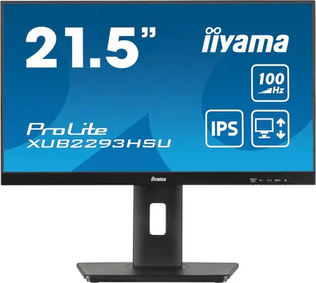 iiyama ProLite XUB2293HSU-B7 écran plat de PC 54,6 cm (21.5") 1920 x 1080 pixels Full HD LED Noir - Ecran Ordinateur - visuel 2