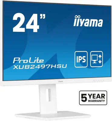 iiyama ProLite XUB2497HSU-W2 écran plat de PC 60,5 cm (23.8") 1920 x 1080 pixels Full HD LED Blanc - Ecran Ordinateur - visuel 1