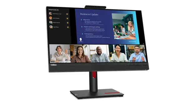 Lenovo ThinkVision T24v-30 LED display 60,5 cm (23.8") 1920 x 1080 pixels Full HD Noir - Ecran Ordinateur - visuel 1