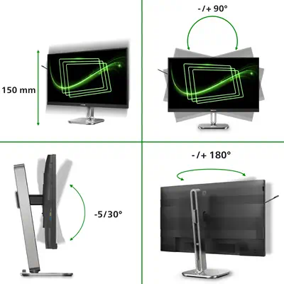 Philips 5000 series 27B2G5500/00 écran plat de PC 68,6 cm (27") 2560 x 1440 pixels Quad HD LCD Anthr - Ecran Ordinateur - visuel 4
