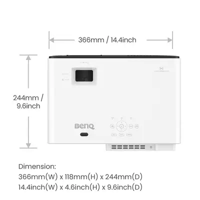 BenQ X500i Projecteur à focale courte 2200 ANSI lumens DLP UHD 4K (3840x2160) Noir, Blanc - Vidéoprojecteur Professionnel - visuel 8