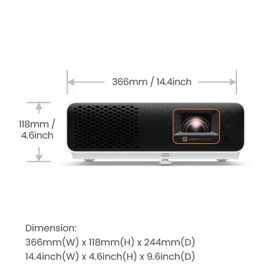 BenQ X500i Projecteur à focale courte 2200 ANSI lumens DLP UHD 4K (3840x2160) Noir, Blanc - Vidéoprojecteur Professionnel - visuel 7