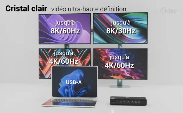 Universal 6x 4K/60Hz Display Docking Station + Power Delivery 140W - I-Tec - Station d'accueil pour portable - visuel 7