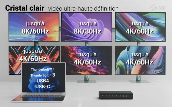 Universal 6x 4K/60Hz Display Docking Station + Power Delivery 140W - I-Tec - Station d'accueil pour portable - visuel 8