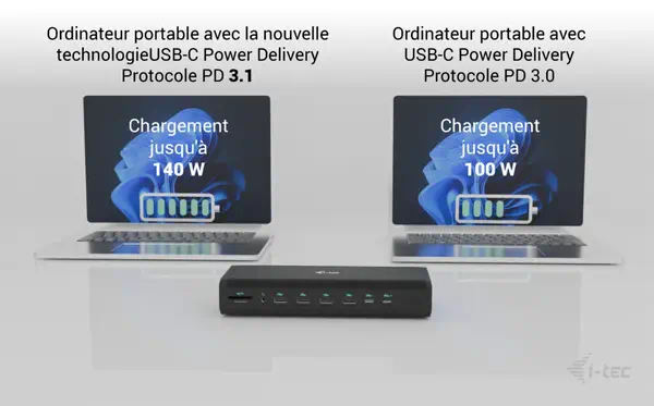 Universal 6x 4K/60Hz Display Docking Station + Power Delivery 140W - I-Tec - Station d'accueil pour portable - visuel 10