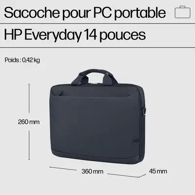 Sacoche pour PC portable HP Everyday 14 pouces HP - visuel 1 - hello RSE - De multiples poches