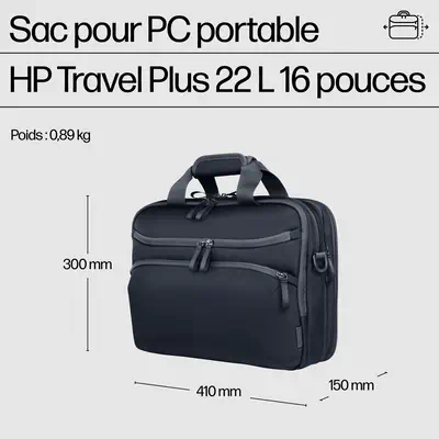 HP Travel Plus 22L 16-inch Laptop Bag - Sacoche & Housse - visuel 7