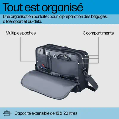 Sac pour ordinateur portable HP Travel Plus 15 HP - visuel 1 - hello RSE - Voyager en toute légèreté