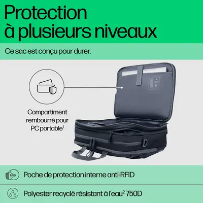 Sac pour ordinateur portable HP Travel Plus 15 litres 14 pouces - Sacoche & Housse - visuel 6