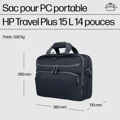 Sac pour ordinateur portable HP Travel Plus 15 HP - visuel 1 - hello RSE - Protection et sérénité assurées