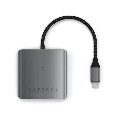 Satechi ST-H4CPDM hub & concentrateur USB Type-C 10000 Mbit/s Gris - Station d'accueil pour portable - visuel 3