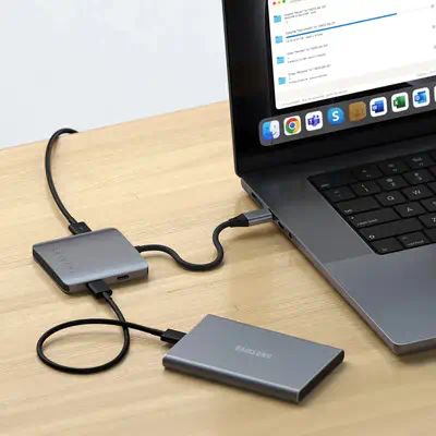 Satechi ST-H4CPDM hub & concentrateur USB Type-C 10000 Mbit/s Gris - Station d'accueil pour portable - visuel 8