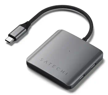 Avantages Satechi ST-H4CPDM hub & concentrateur USB Type-C 10000 Mbit/s Gris