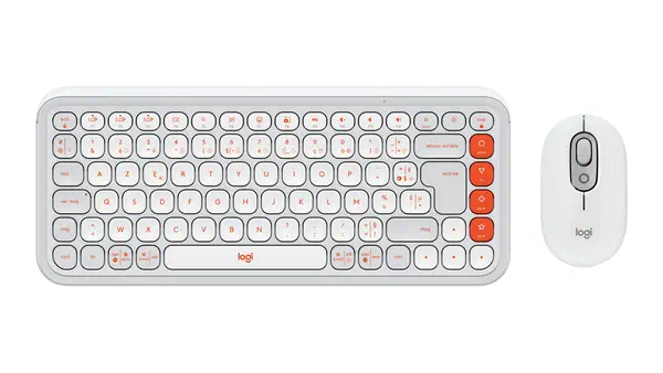Logitech 920-013110 clavier Souris incluse Universel Bluetooth AZERTY Français Blanc - Pack Clavier, souris - visuel 1