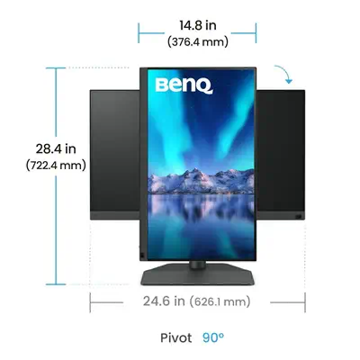 BenQ SW242Q écran plat de PC 61,2 cm (24.1") 2560 x 1600 pixels WQXGA LED Noir - Ecran Ordinateur - visuel 4