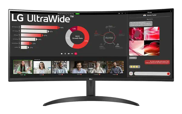 LG 34WR50QK-B écran plat de PC 86,4 cm (34") 3440 x 1440 pixels Wide Quad HD Noir - Ecran Ordinateur - visuel 1
