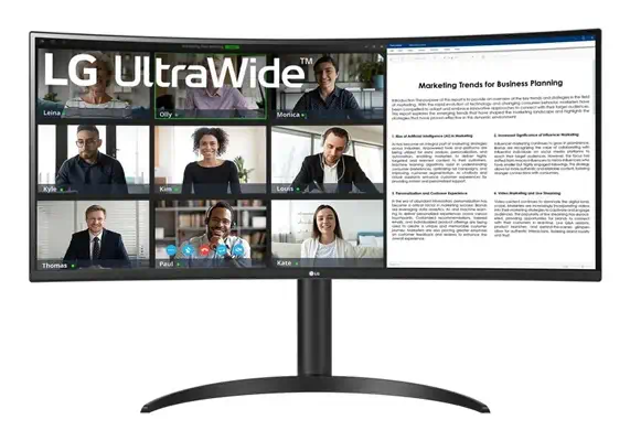 LG 34WR55QK-B écran plat de PC 86,4 cm (34") 3440 x 1440 pixels Wide Quad HD Noir - Ecran Ordinateur - visuel 1