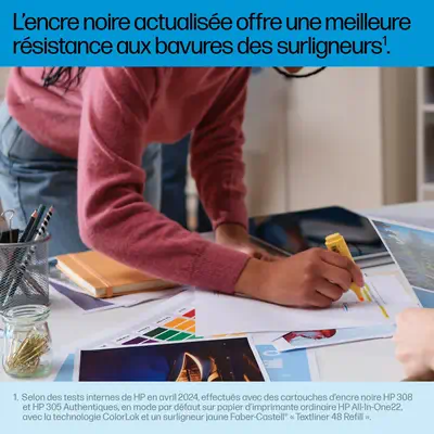 308 Pack de 2 cartouches d’encre authentiques Noir/Trois couleurs - HP - Cartouches d'encre - visuel 8