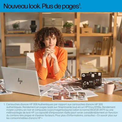 308 Pack de 2 cartouches d’encre authentiques Noir/Trois couleurs - HP - Cartouches d'encre - visuel 10