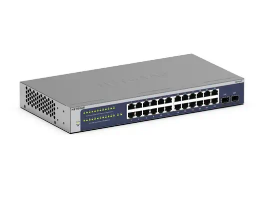 NETGEAR GS724Tv6 Géré L2+/L3 Gigabit Ethernet (10/100/1000) 1U Bleu, Gris - Netgear - Switchs et Hubs - visuel 1