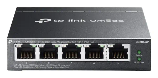 TP-Link Omada ES205G Géré Gigabit Ethernet (10/100/1000) Connexion Ethernet, supportant l'alimentati - Switchs et Hubs - visuel 1