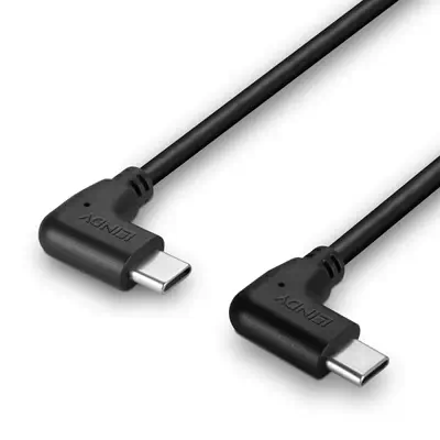 LINDY 0.5m USB 2.0 Type C Cable 2 x 90 Right Angle - Lindy - Câble Audio - visuel 5