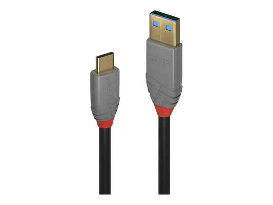 LINDY 3m USB 3.2 Type A to C Cable 5A PD Anthra Line - Lindy - Câble USB - visuel 1