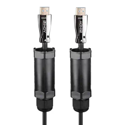 LINDY 20m armored Fibre Optic Hybrid HDMI 8K60 Lindy - visuel 1 - hello RSE - Bande passante haute performance
