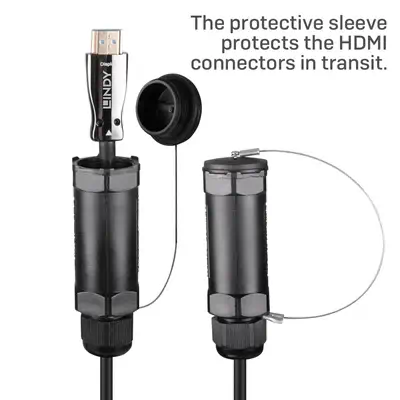 LINDY 30m armored Fibre Optic Hybrid HDMI 8K60 Lindy - visuel 1 - hello RSE - Conception flexible