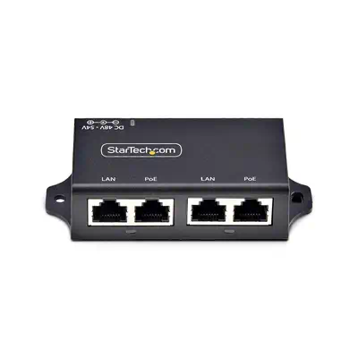 Injecteur PoE+ 2 Ports Gigabit Midspan, 10/100/1000Mbps, PoE+ (802.3af/802.3at), 30W, Ethernet 1Gbps - StarTech - Boitier d'alimentation - visuel 3