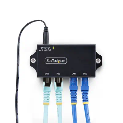 Injecteur PoE+ 2 Ports Gigabit Midspan, 10/100/1000Mbps, PoE+ (802.3af/802.3at), 30W, Ethernet 1Gbps - StarTech - Boitier d'alimentation - visuel 7