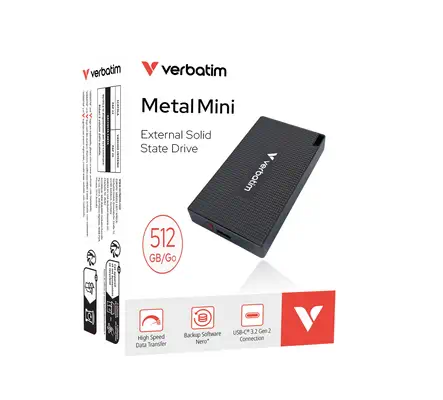 Verbatim 32030 lecteur à circuits intégrés externe 512 Go USB Type-C USB 3.2 Gen 2x2 Gris - Disque dur Externe - visuel 8