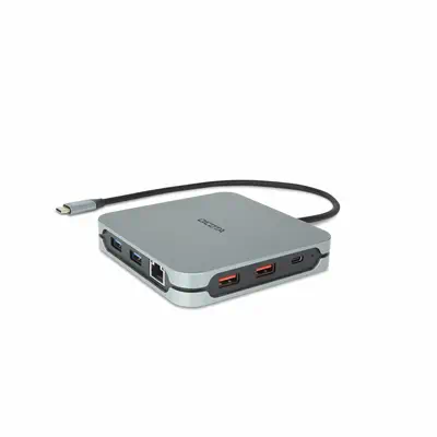 DICOTA D32057 hub & concentrateur USB Type-C 10000 Mbit/s Argent - Dicota - Station d'accueil pour portable - visuel 2